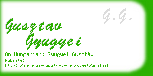 gusztav gyugyei business card